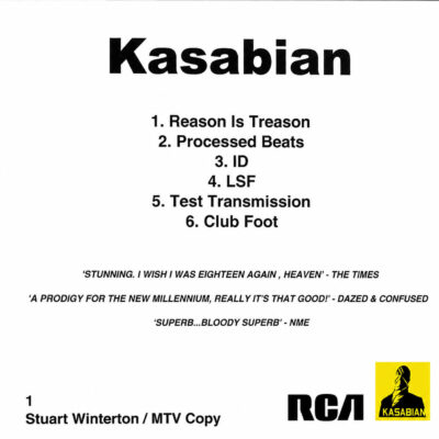 Kasabian 6 track Sampler